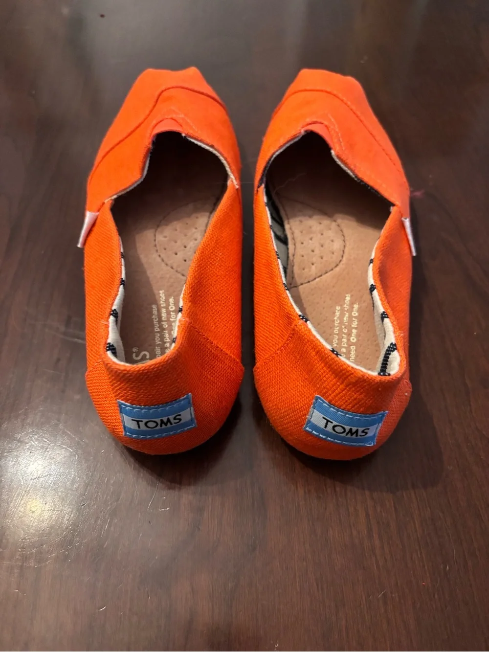 Toms vibrant orange